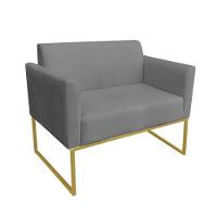 Kit 01 Namoradeira e 02 Poltronas Marisa Suede Base