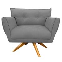 Kit 01 Namoradeira e 02 Poltronas Giratória Anitta Suede - 3