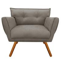 Kit 01 Namoradeira e 02 Poltronas Anitta Suede Pés Palito - 3