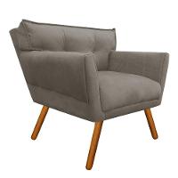 Kit 01 Namoradeira e 02 Poltronas Anitta Suede Pés Palito - 5