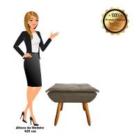 Kit 02 Poltronas Opala Com 01 Puff Opala Suede Marrom Rato - 7