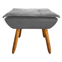 Kit 02 Poltronas Opala Com 01 Puff Opala Suede Grafite - 7