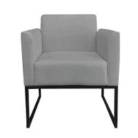 Kit 02 Poltronas Metálica Preto Grafite - 2