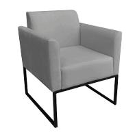 Kit 02 Poltronas Metálica Preto Grafite