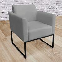 Kit 02 Poltronas Metálica Preto Grafite - 5