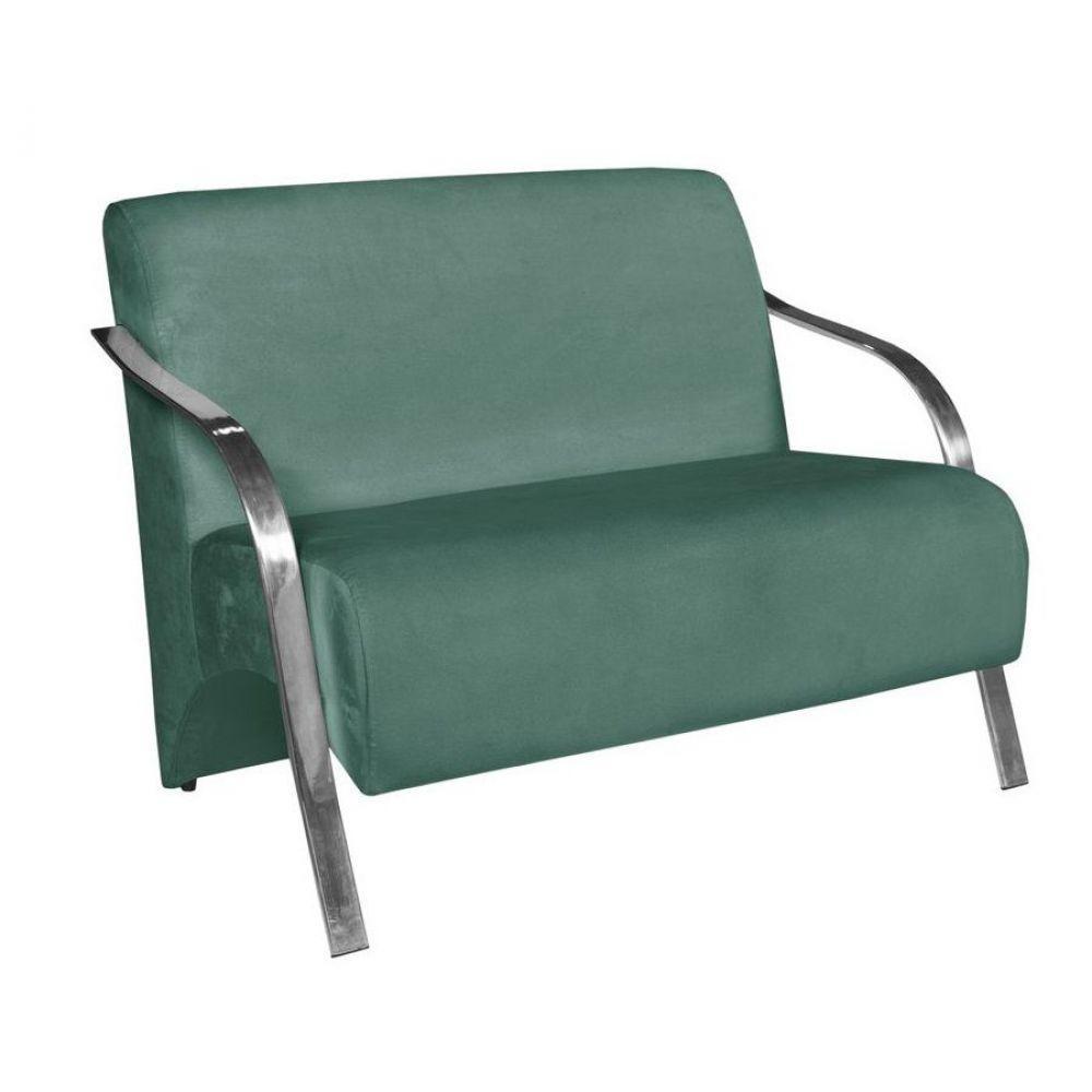 Poltrona 2 Lugares Vênus Braço Alumínio D Salla Turquesa - 1