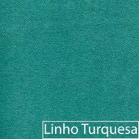 Kit 02 Poltronas Ferro Dourado Corano Nozes E Linho Azul Turquesa - 3