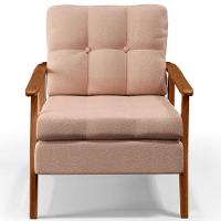 Kit 02 Poltronas Encosto Ripado Emília B04 Linho Rosê - 5