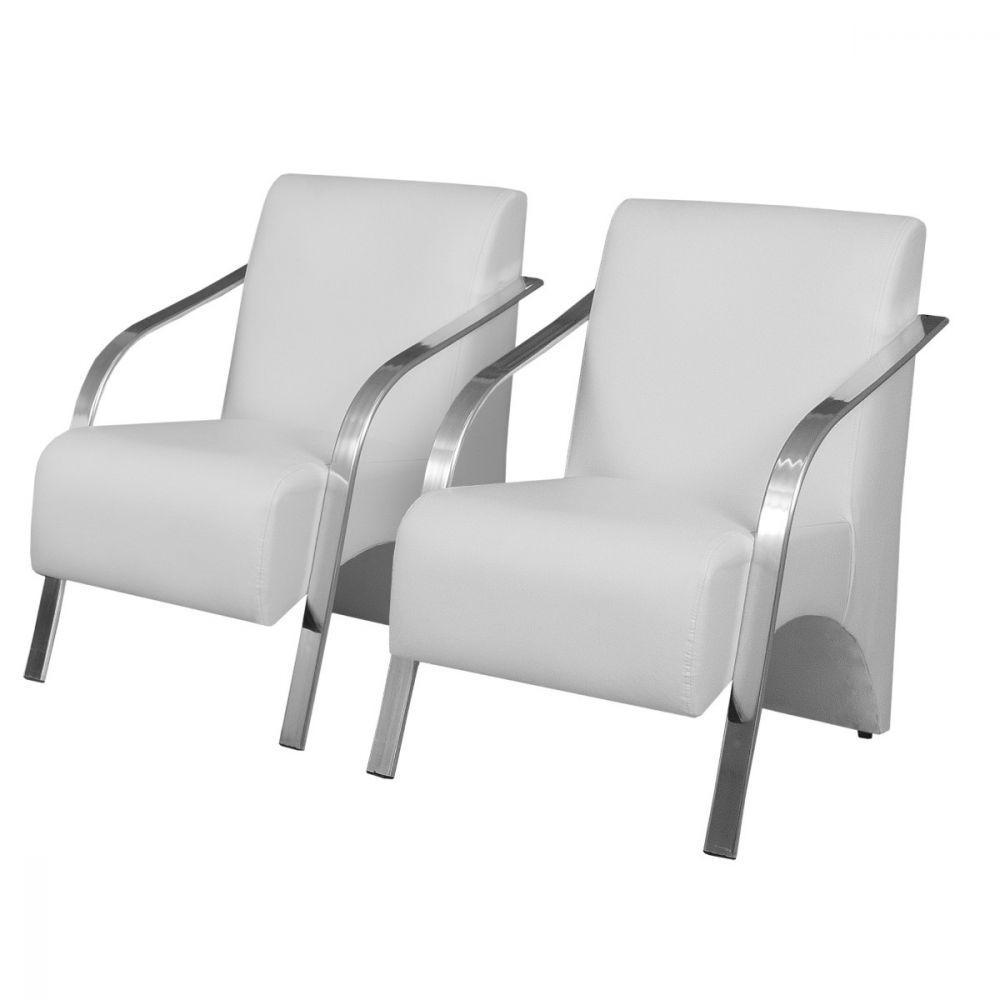 Kit 2 Polt. Vênus 1 Lugar Pé Alumínio D Salla Courino Branco - 1