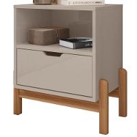 Mesa De Cabeceira 1 Gaveta 004015 Off White Dcasa Off White - 1