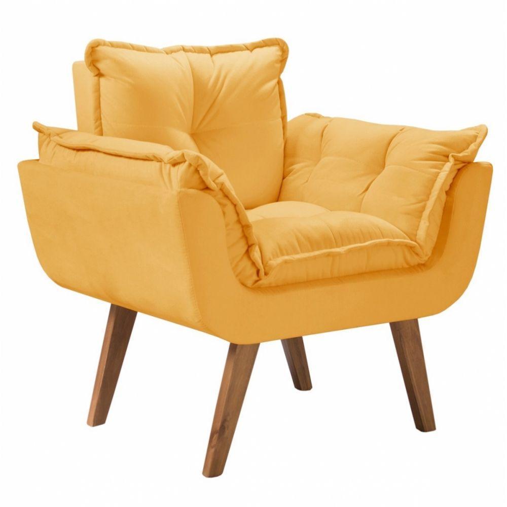 Poltrona Opalla 1 Lugar Base Palito D Salla Amarelo - 1
