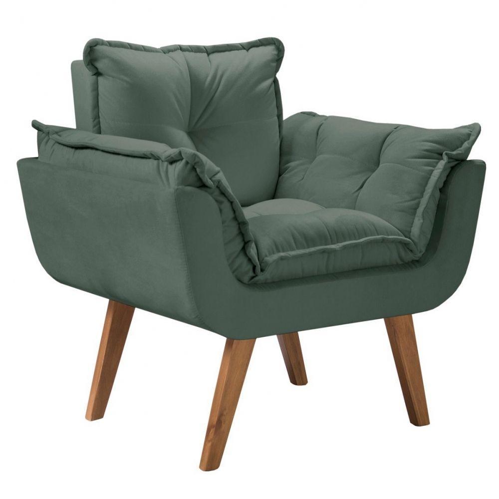 Poltrona Opalla 1 Lugar Base Palito D Salla Verde - 1