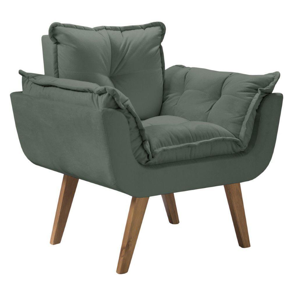 Poltrona Opalla 1 Lugar Base Palito D Salla Verde - 1