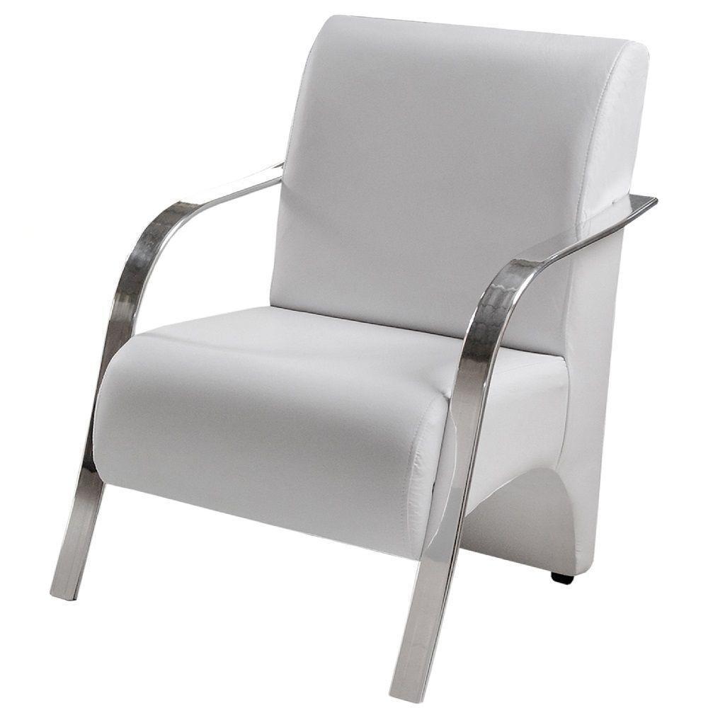 Poltrona Vênus 1 Lugar Braço Alumínio D Salla Branco - 1