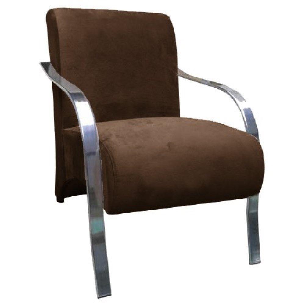Poltrona Vênus 1 Lugar Braço Alumínio D Salla Marrom - 1