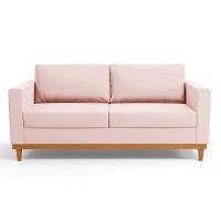 Sofá 03 Lugares Juliette Veludo Base Madeira Castanho Rose - 7