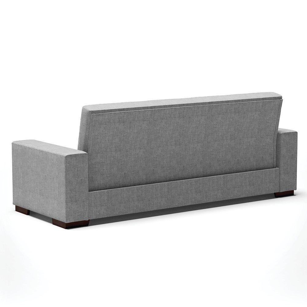 Sofá Cama 02 Lugares Lisboa Linho - D'Rossi Cor A26 Grafite - 5