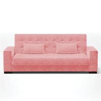 Sofá Cama 02 Lugares Lisboa Suede Pés De Madeira Cor Rose - 7