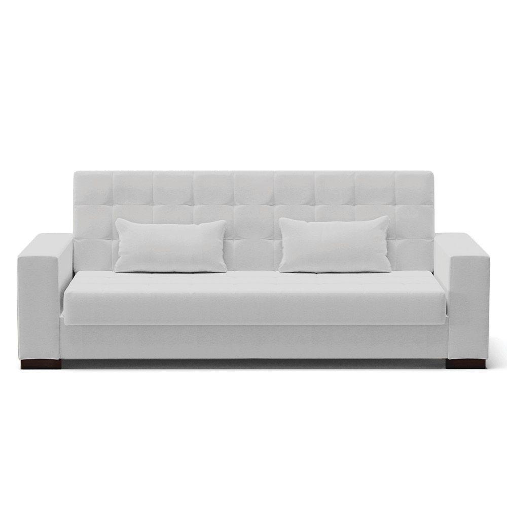 Sofá Cama 02 Lugares Lisboa Linho - D'Rossi Cor A05 Cinza - 7