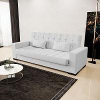 Sofá Cama 02 Lugares Lisboa Linho - D'Rossi Cor A05 Cinza - 8