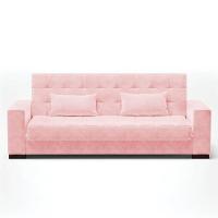 Sofá Cama 02 Lugares Lisboa Pés De Madeira Cor Rosa Bebê - 7