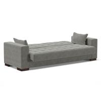 Sofá Cama 02 Lugares Lisboa Suede Pés De Madeira Cor Grafite - 6