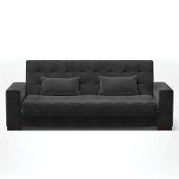 Sofá Cama 02 Lugares Lisboa Suede Pés De Madeira Cor Preto - 7