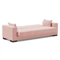 Sofá Cama 02 Lugares Lisboa Veludo - D'Rossi Cor Rose - 6