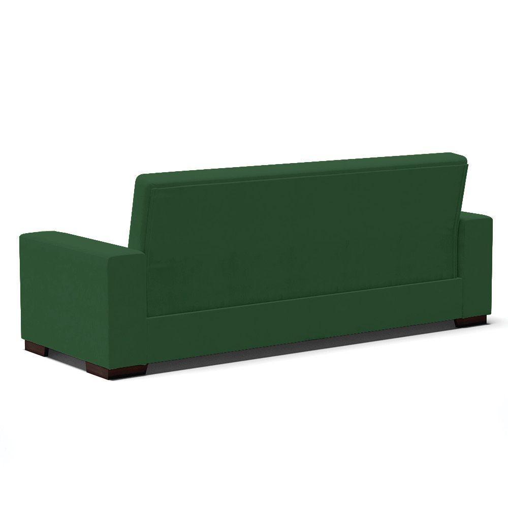 Sofá Cama 02 Lugares Lisboa Veludo - D'Rossi Cor Verde - 5