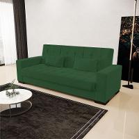 Sofá Cama 02 Lugares Lisboa Veludo - D'Rossi Cor Verde - 8