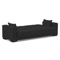 Sofá Cama 02 Lugares Lisboa Veludo - D'Rossi Cor Preto - 6