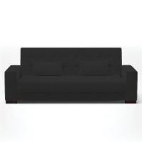 Sofá Cama 02 Lugares Lisboa Veludo - D'Rossi Cor Preto - 7