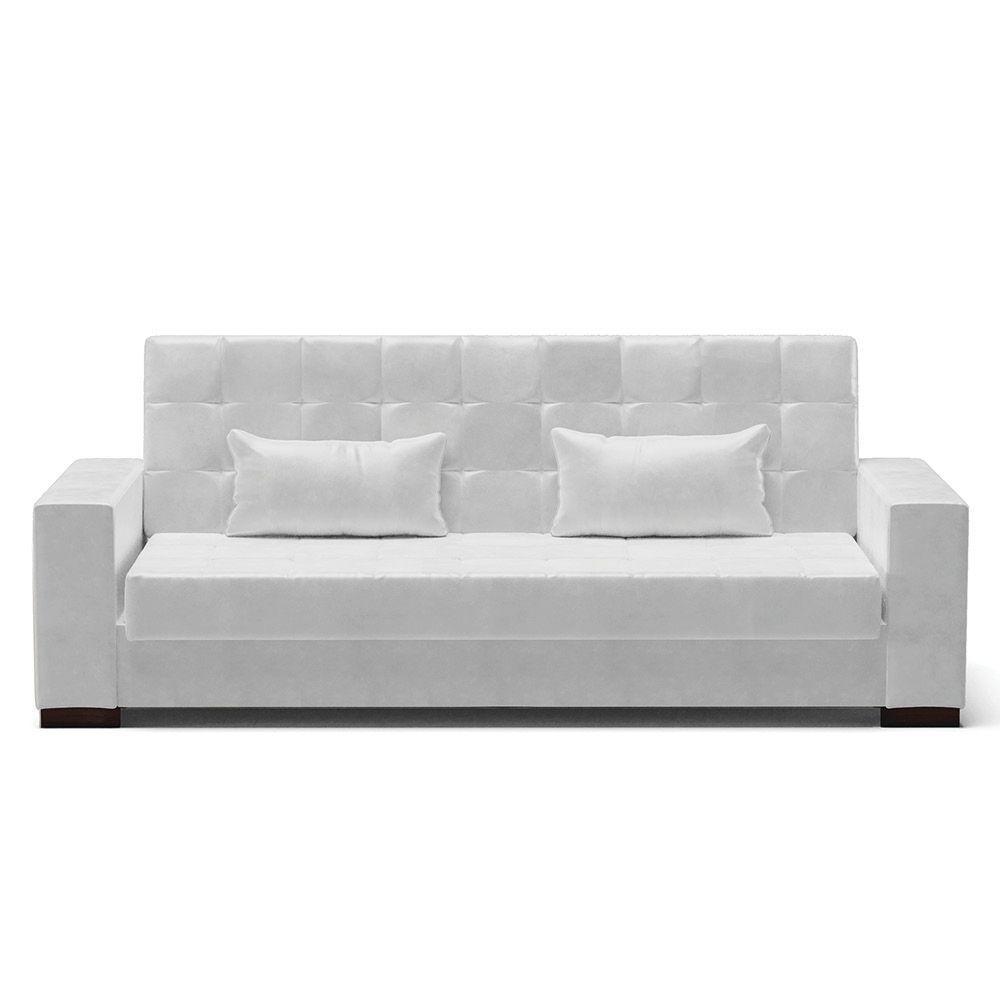 Sofá Cama 02 Lugares Lisboa Corano - D'Rossi Cor Branco - 7
