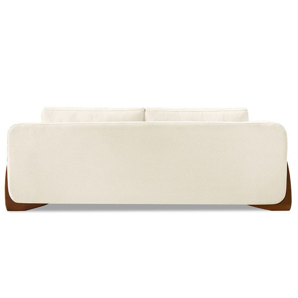 Sofá 2 Lugares 1,80m Lottus Natural Pés Castanho-Pallazio - 5