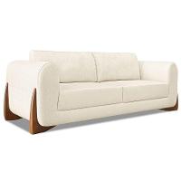 Sofá 2 Lugares 1,80m Lottus Pés Castanho-Pallazio Natural - 1