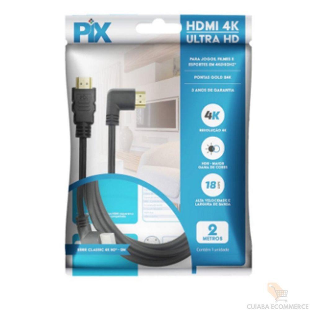 Cabo De Hdmi Macho X Macho 2.0 3D 90 Graus - 2