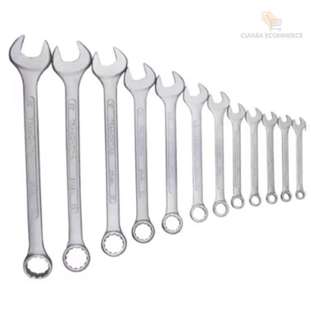 Chave 6 A 12Mm 12 Peças Aço Carbono Cromado - 1