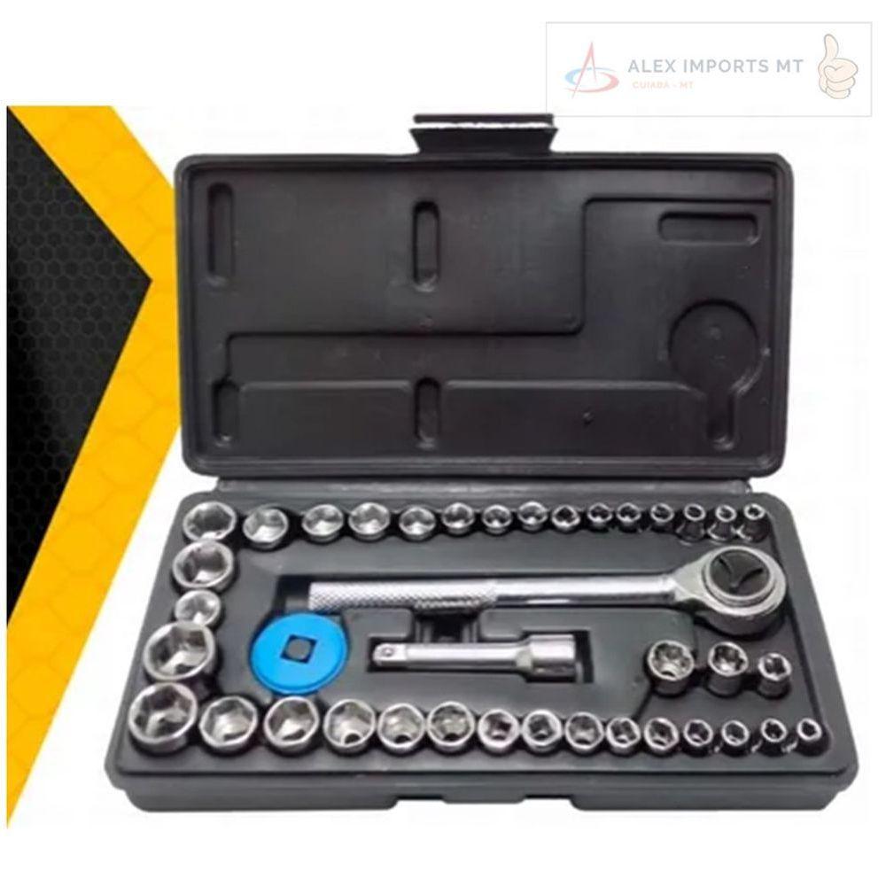 Kit 129 Peças C/ Maleta - Soquetes E Chaves Premium - 2