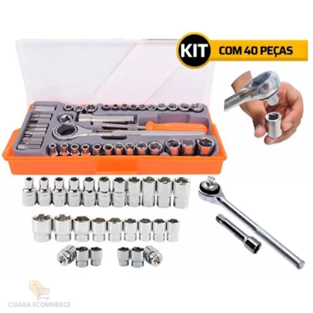 Kit Conjunto Jogo Chaves Soquete Reversível - 2