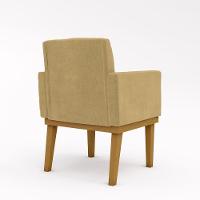 Cadeira Reforçada Para Apartamento Sala Pequena capuccino - 5