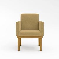 Cadeira Reforçada Para Apartamento Sala Pequena capuccino - 7