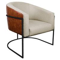 Kit 02 Poltronas Luiza Preto Corano Nozes E Linho Cor Bege - 5