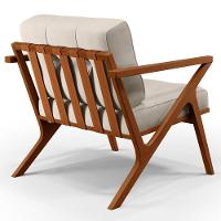 Kit 02 Poltronas Com Cintas De Corano Laís B04 Linho Cru - 2