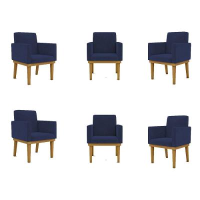 Kit 06 Poltronas Reforçada azul Marinho