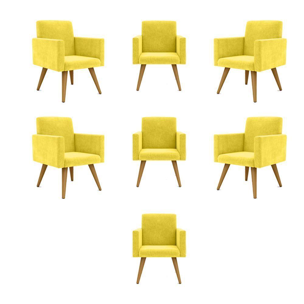 Kit 07 Poltronas Sala, Quarto, Escritorio amarelo - 1