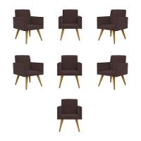 Kit 07 Poltronas Sala, Quarto, Escritorio marrom - 1