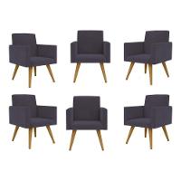 Kit 06 Poltronas Sala, Quarto, Escritorio Cinza - 1