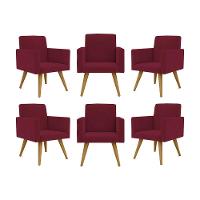 Kit 06 Poltronas Sala, Quarto, Escritorio marsala