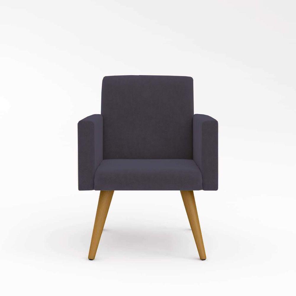 Kit 10 Poltronas Quarto, Sala, Escritorio Cinza - 4