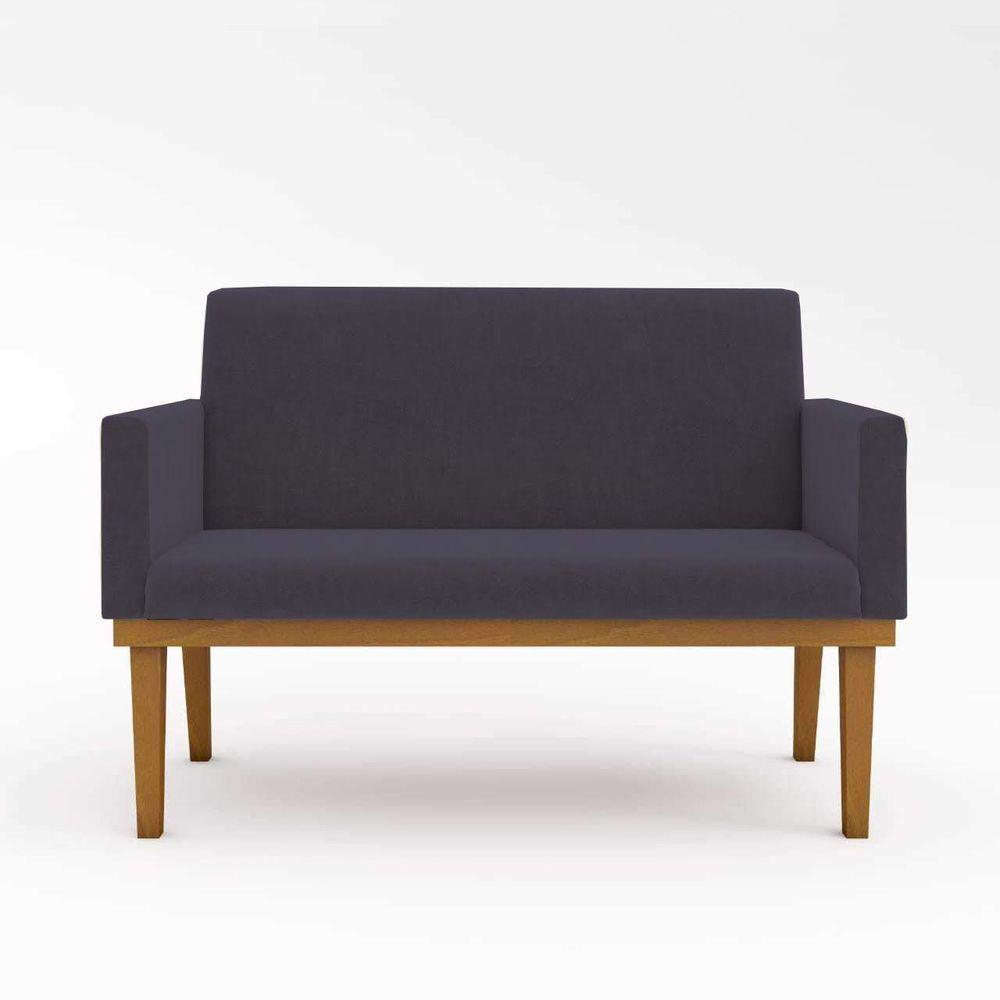 Ki 02 Poltronas Com Base + Namoradeira Sala Cinza - 5